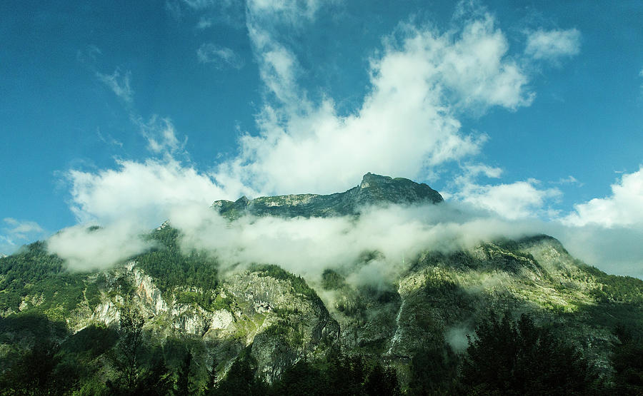 Mountain In Clouds Photograph by Angelika Hörschläger
