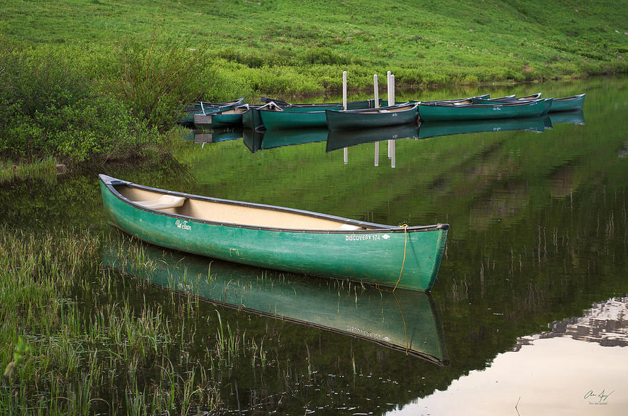 Mountain Lake Canoe Photograph by Aaron Spong