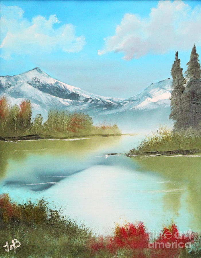 Mountain Lake Painting by Joseph Banhart - Fine Art America