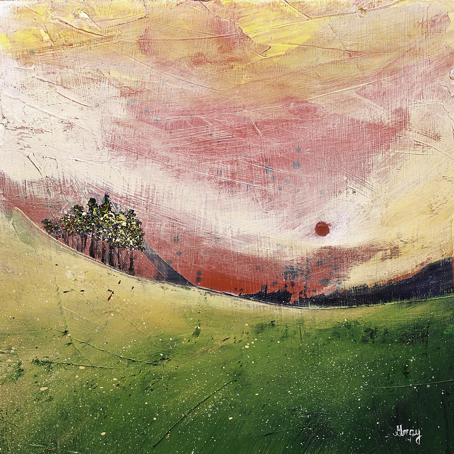 Mountain Landscape Abstract Original Painting Painting