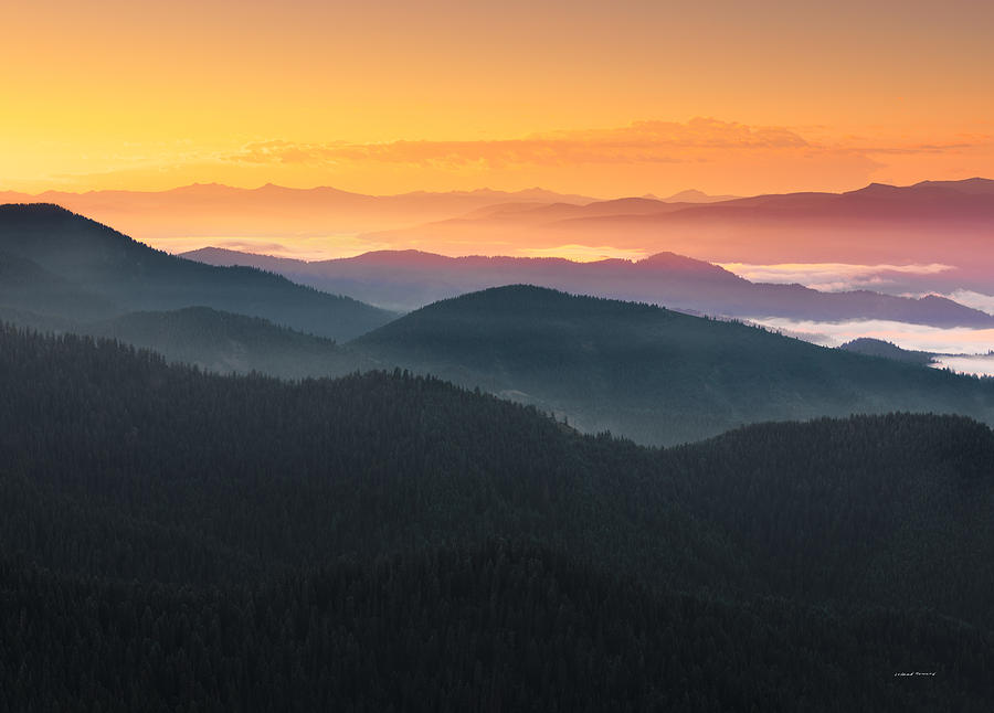 Mountain Layers Sunrise Photograph by Leland D Howard