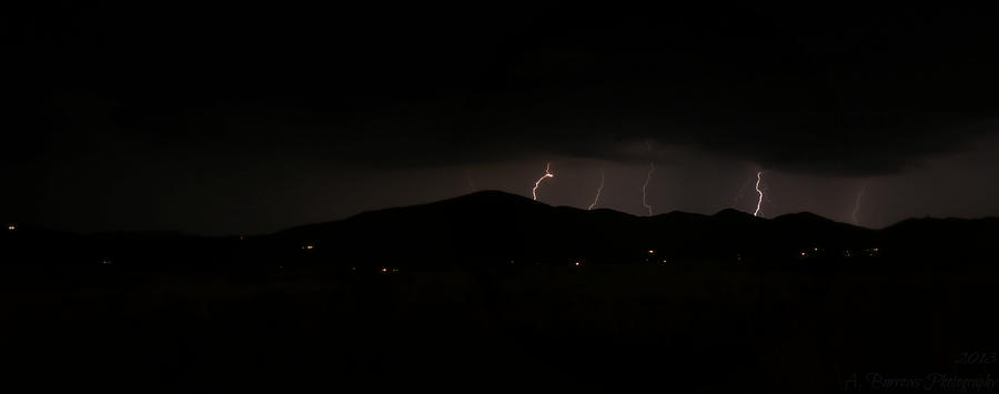 Lightning Photograph - Mountain Lightning by Aaron Burrows