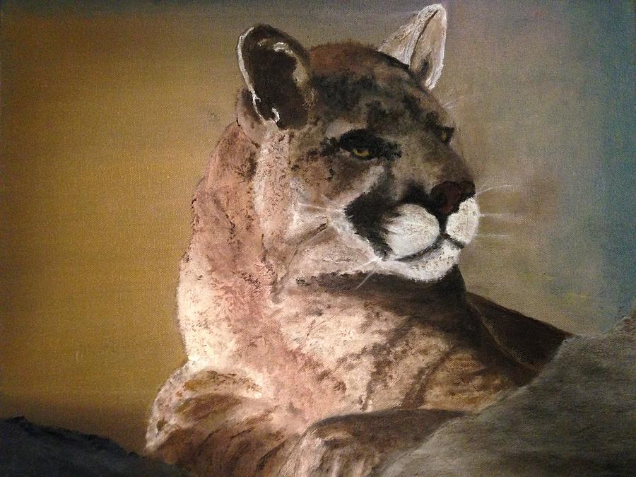 Mountain Lion at Rest Painting by Dennis King Pixels