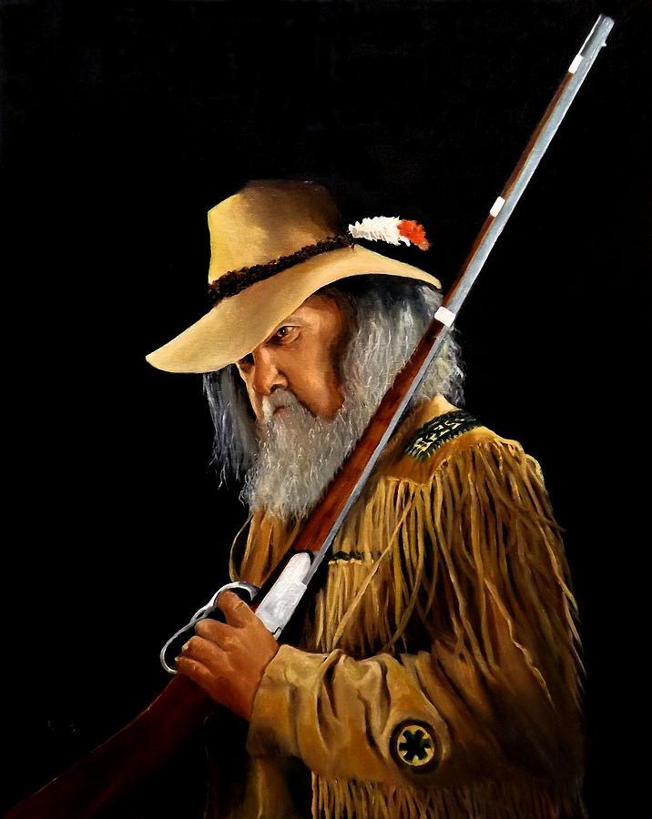 Mountain Man Painting by Barry BLAKE