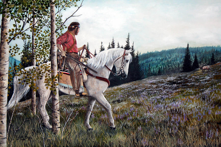 Horse Painting - Mountain Man by Lizbeth Gage