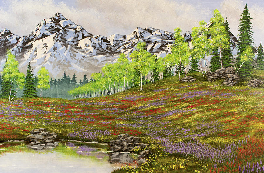 Mountain Meadow Painting by Jack Malloch