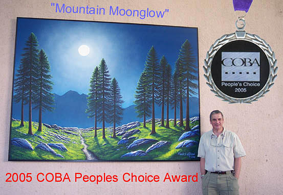 Mountain Moonglow Mural Painting by Frank Wilson
