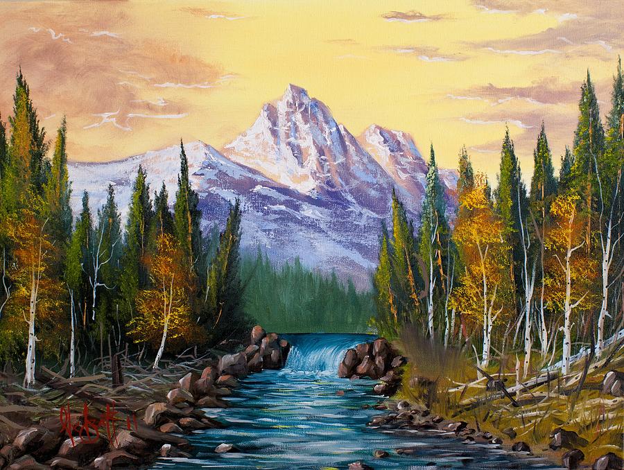 Mountain Oasis Painting by Alex Izatt
