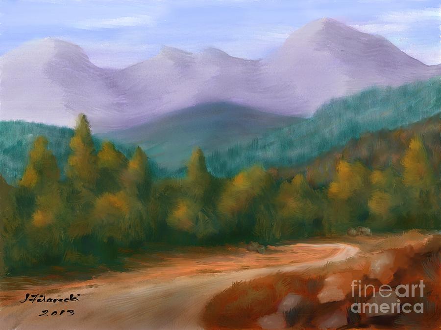 Landscape Painting - Mountain Pass by Judy Filarecki