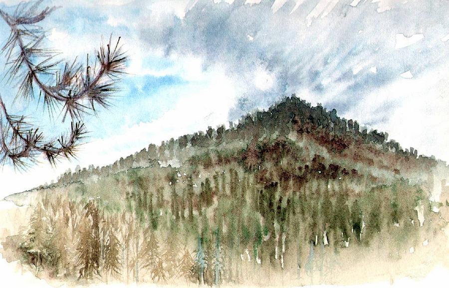 Mountain Rain Painting by Ashley Kujan