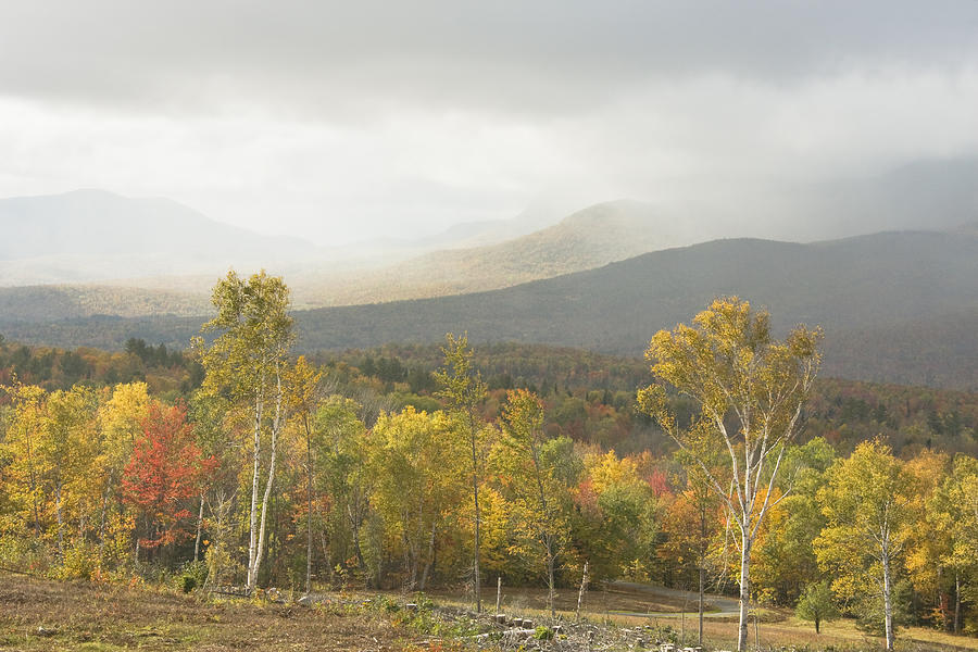Fall Photograph - Mountain Rainstorms In Fall Mount Blue State Park Weld Maine by Keith Webber Jr