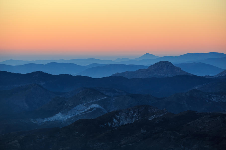 Mountain range at sunset Photograph by Antonio Luis Martinez Cano