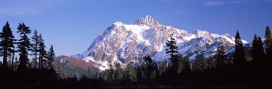 North Cascades National Park Photograph - Mountain Range Covered With Snow, Mt by Panoramic Images