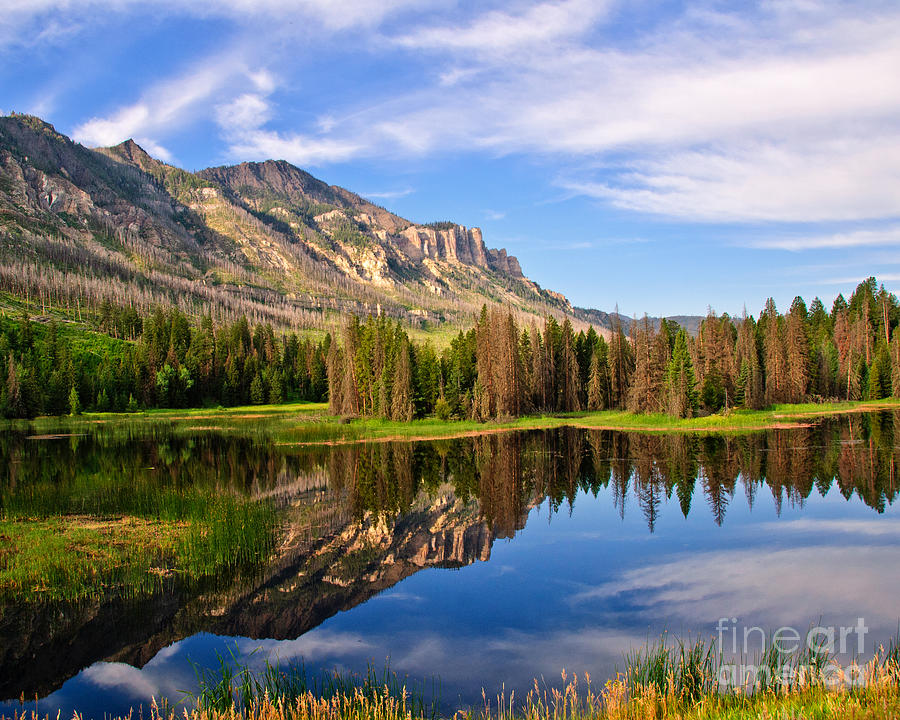 Mountain Reflection Landscape Photograph by Timothy Flanigan
