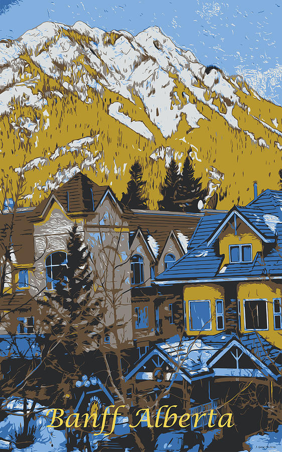 Banff National Park Digital Art - Mountain Retreat by Jo-Anne Gazo-McKim