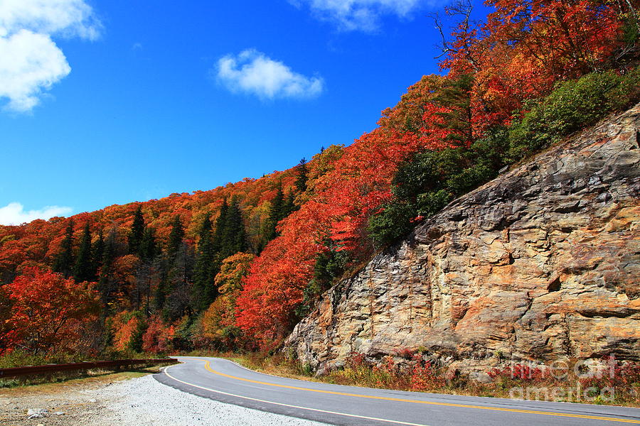 Mountain Road In Autumn Photograph