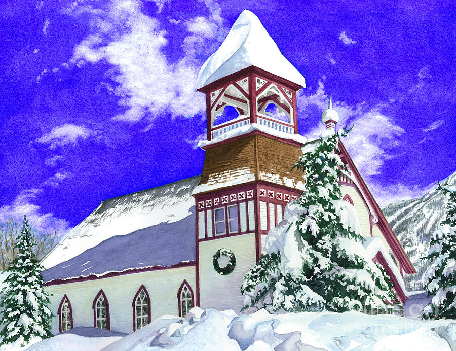 Church Painting - Mountain Sanctuary 2 by Barbara Jewell