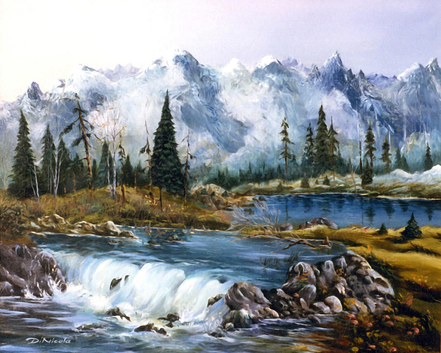 Nature Painting - Mountain Stream by Anthony DiNicola