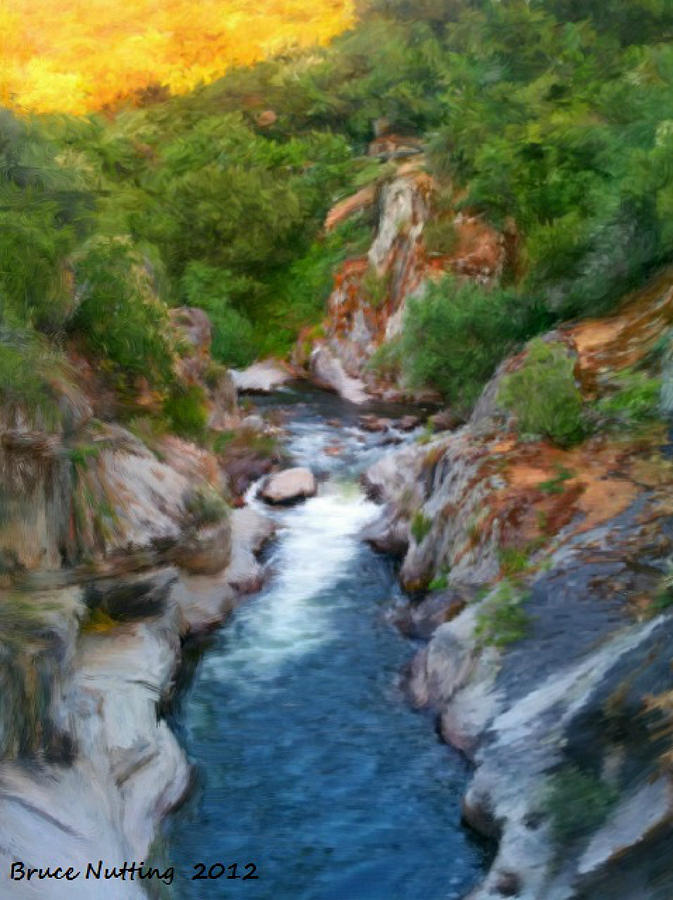 Mountain Stream Painting by Bruce Nutting