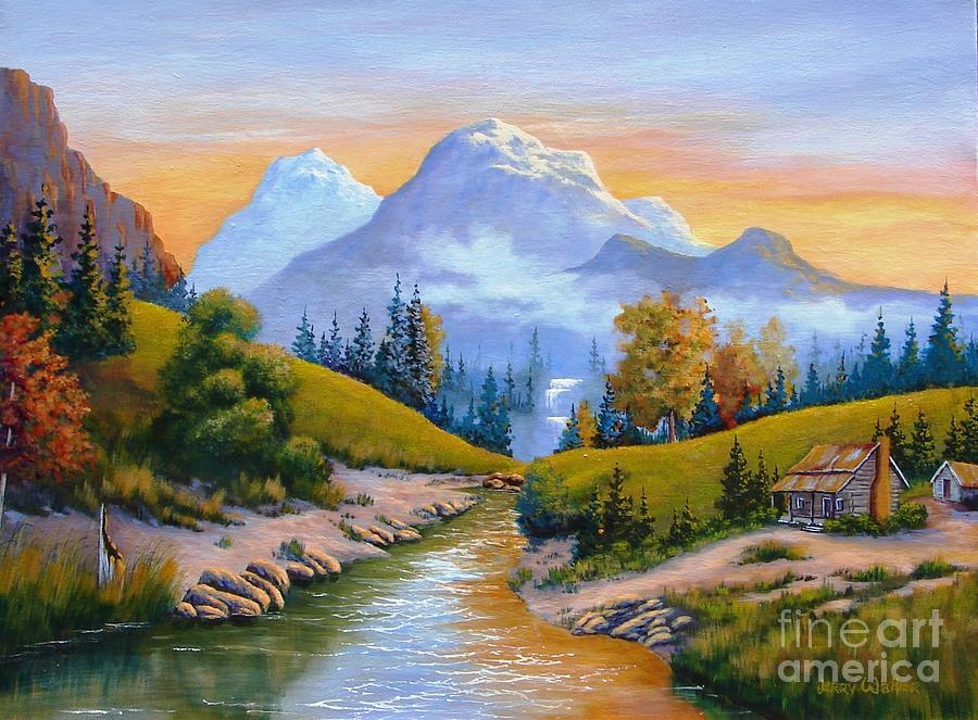 Mountain Stream Painting by Jerry Walker