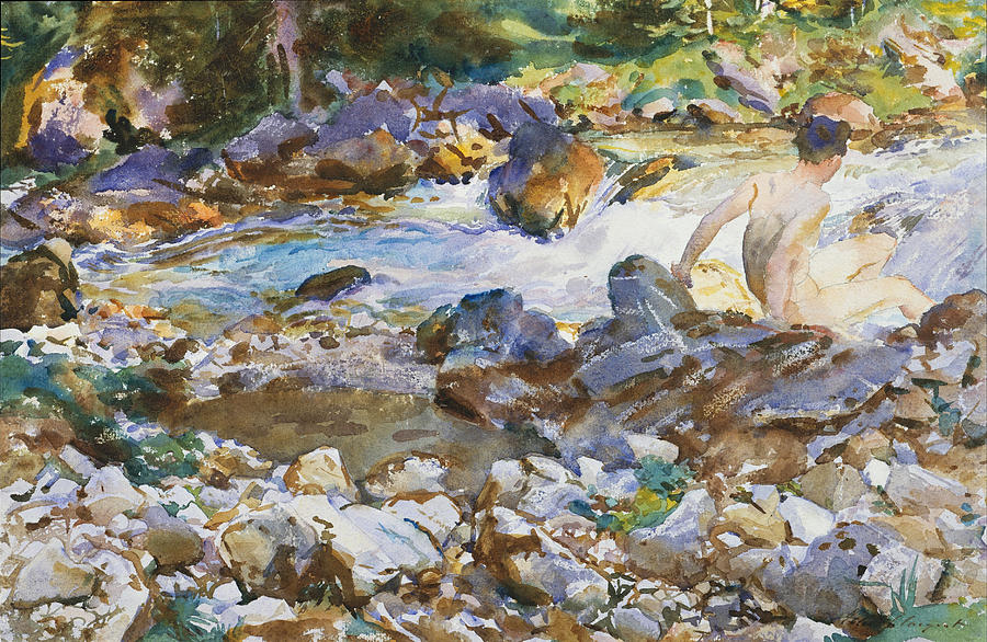 John Singer Sargent Painting - Mountain Stream by John Singer Sargent
