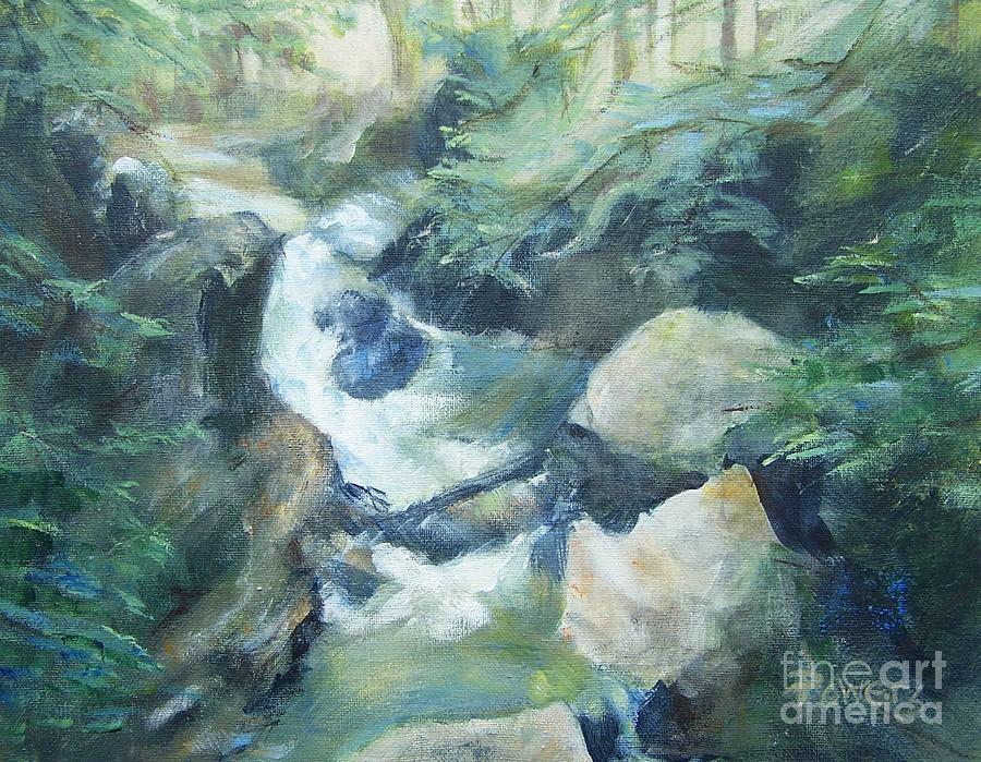 Mountain Stream Painting by Mary Lynne Powers