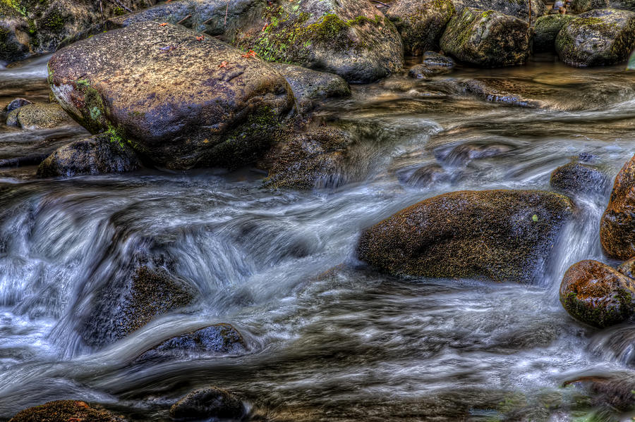 Mountain Stream On The Rocks Photograph