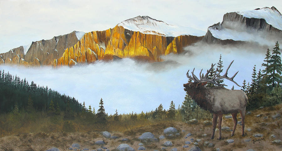 Mountain Sunrise Echoes Painting by Johanna Lerwick