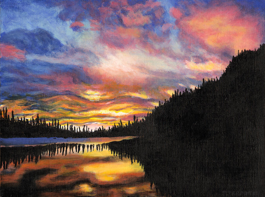 Mountain Sunrise Painting by Jennifer Frampton. 