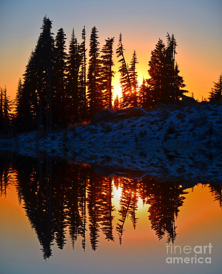 Mountain sunset Photograph by Frank Larkin