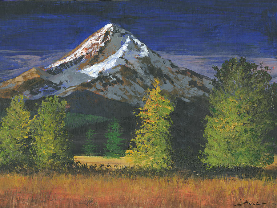 Mountain Sunset Painting - Mountain Sunset by Harold Shull