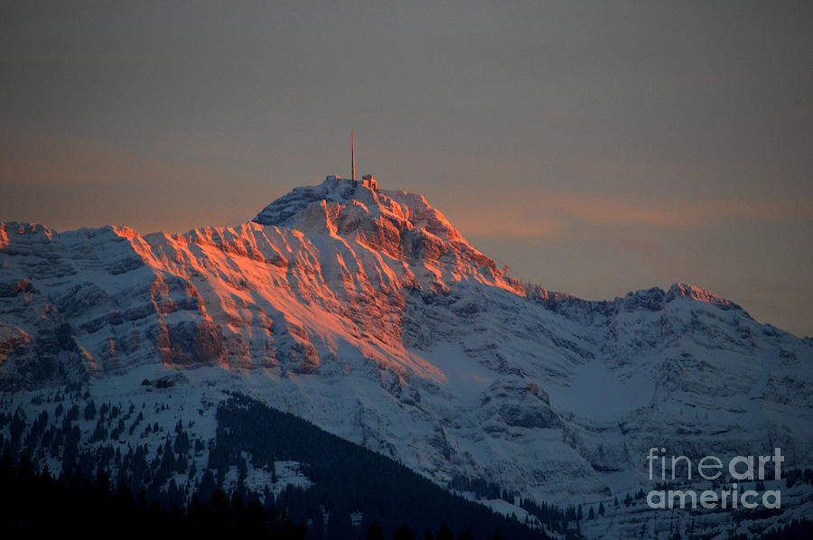 Mountain Sunset in Switzerland Photograph by Susanne Van Hulst