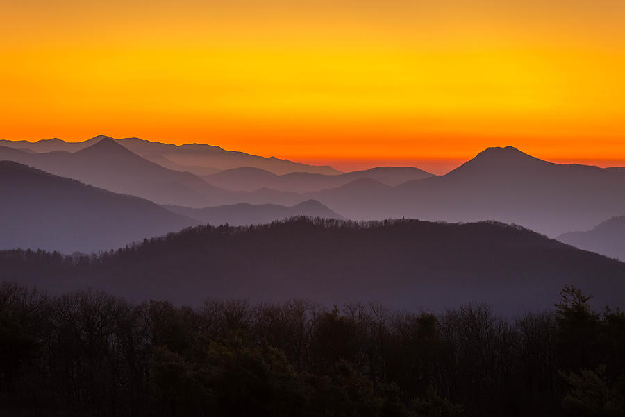 Mountain Sunset in Tennessee Photograph by Serge Skiba