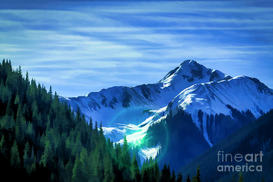 Mountain Sunshine Painting by Janice Pariza