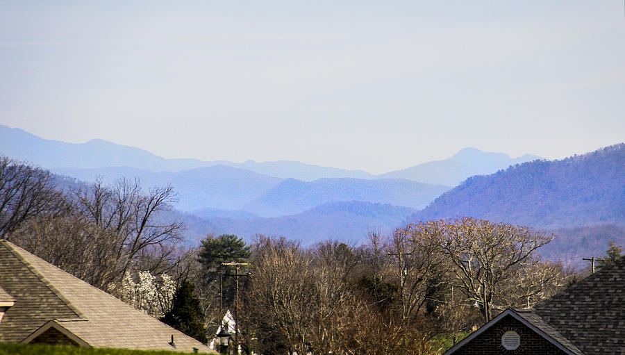 Mountain Photograph - Mountain Tops and Roof Tops by Linda A Waterhouse