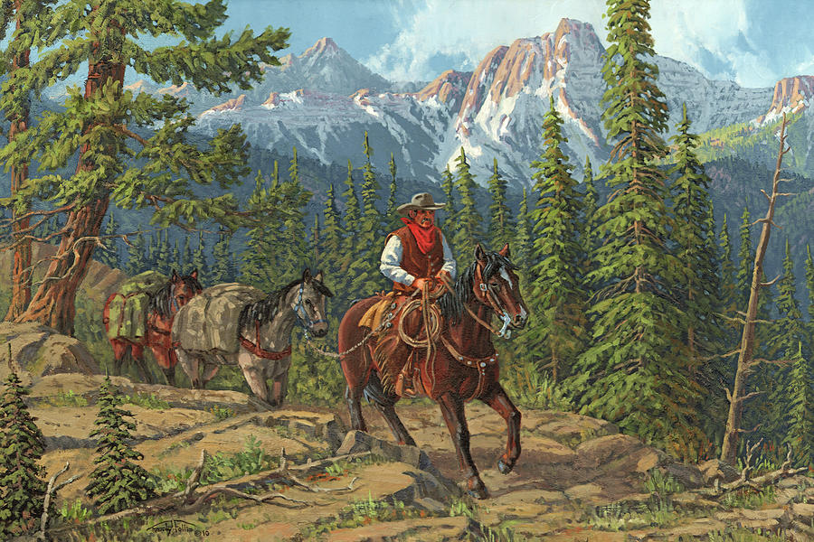Horse Painting - Mountain Traveler by Randy Follis