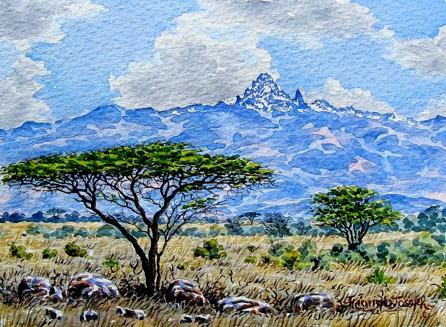 Mountain View Painting by Joseph Thiongo