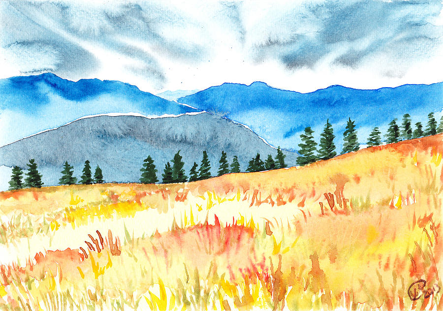 Mountain View Painting by Kate Black