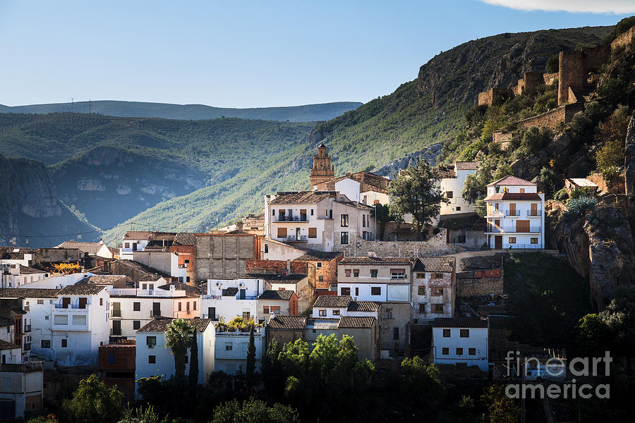 Mountain village of Chulilla in valencia spain Photograph by Peter Noyce
