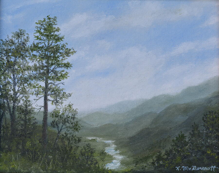 Mountain Vista 1 by K. McDermott Painting by Kathleen McDermott