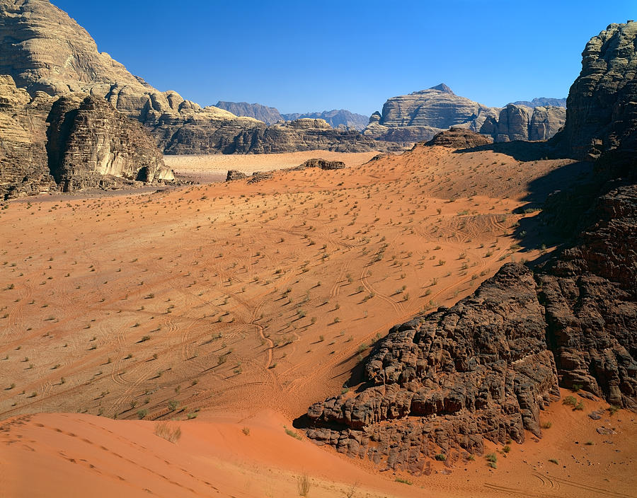 Landscape Photograph - Mountainous Sand Dunes of Wadi Rum by Efim Chernov
