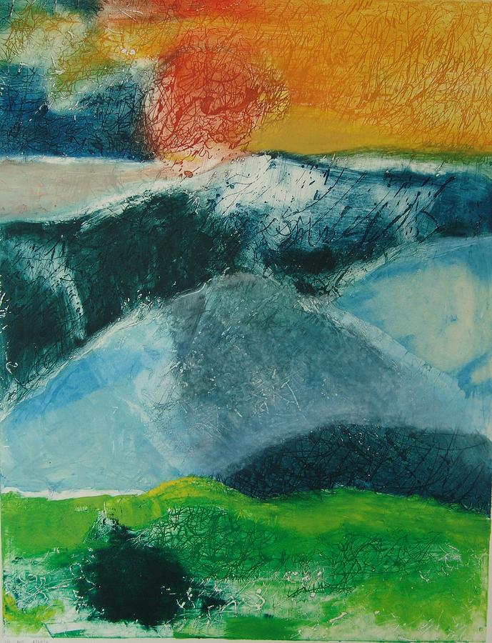 Mountains 1 Mixed Media by Karen Coggeshall