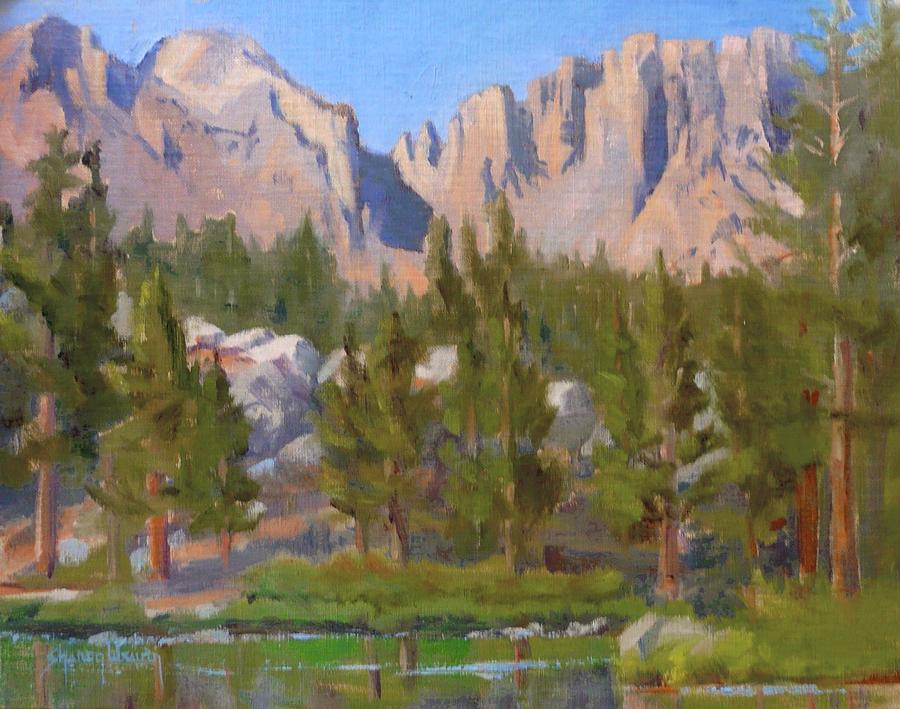 Mountains Above Emerald Lake Painting by Sharon Weaver