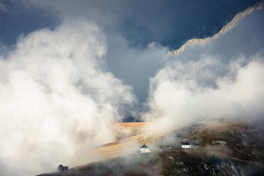 Mountains and clouds Belalp Swiss Alps Switzerland Photograph by Matthias Hauser