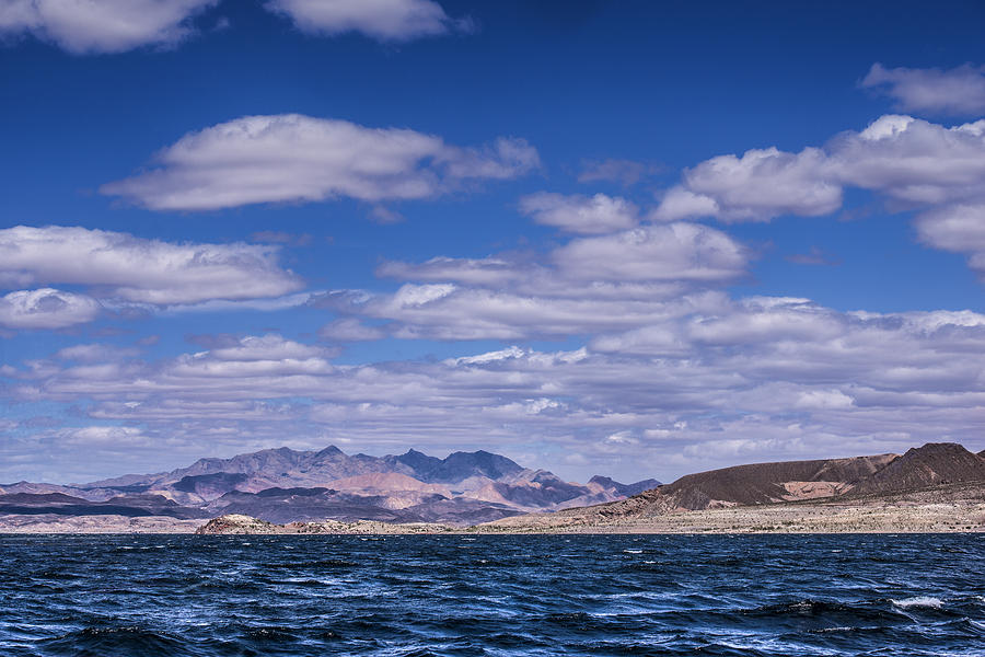 Mountains And Clouds From Lake Mead Photograph