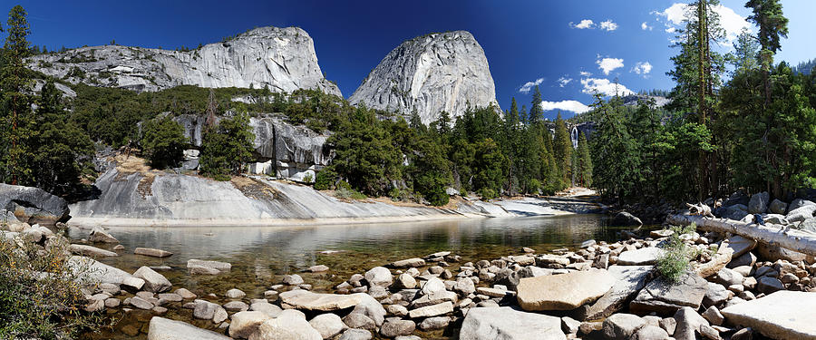 Mountains And Stream In Yosemite Photograph by Rogertwong