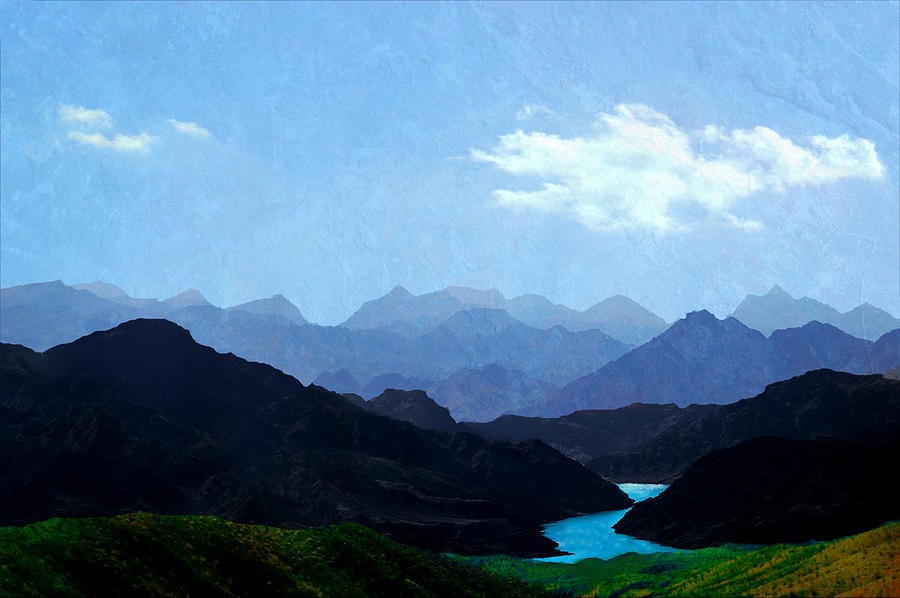 Mountains in Shadow Painting by Patrick J Osborne