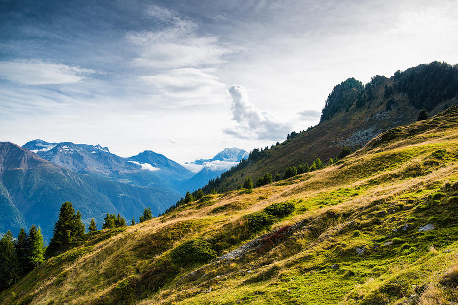 Mountain Photograph - Mountains in the Swiss Alps Switzerland by Matthias Hauser