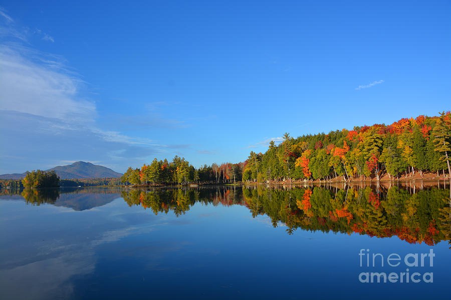 Saranac Lake Photograph - Mountains of Fall Colors by Christine Dekkers