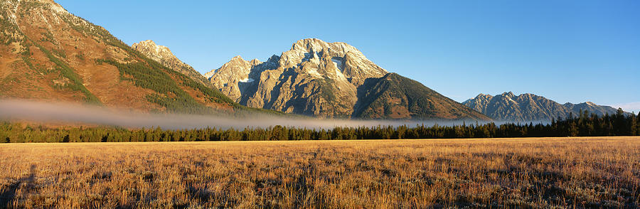 Grand Teton National Park Photograph - Mountains Surrounded With Fog, Mt by Panoramic Images